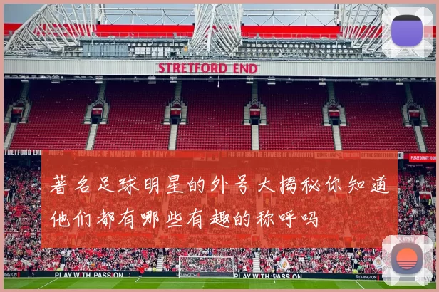 著名足球明星的外号大揭秘你知道他们都有哪些有趣的称呼吗